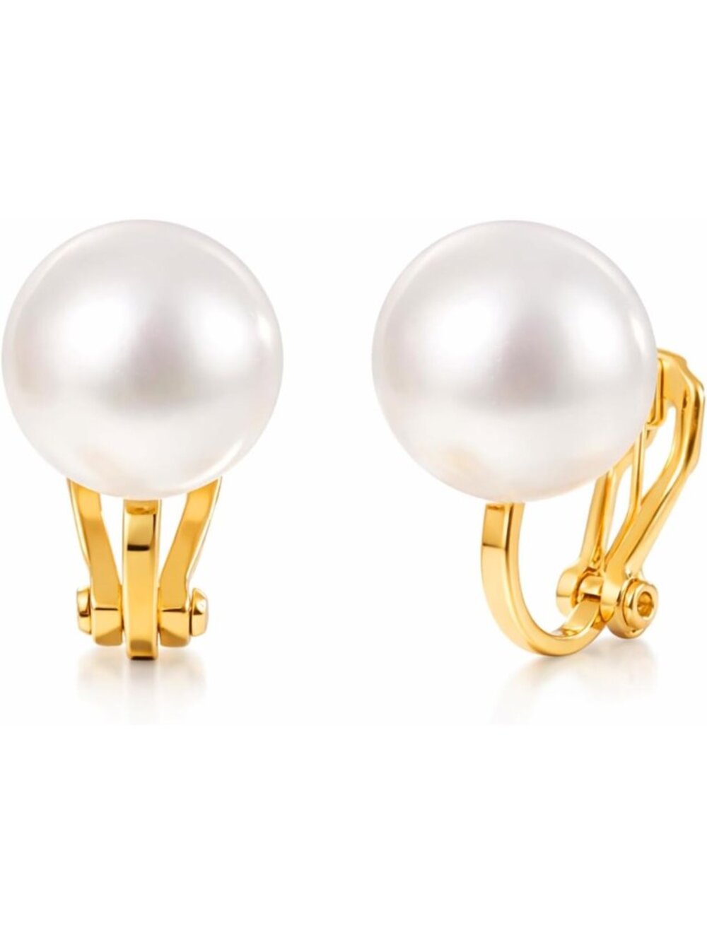 Elegant Freshwater Cultured Pearl Clip-On Earrings for Women - Stylish Jewelry